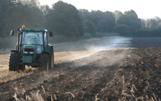 Atmospheric photo with tractor