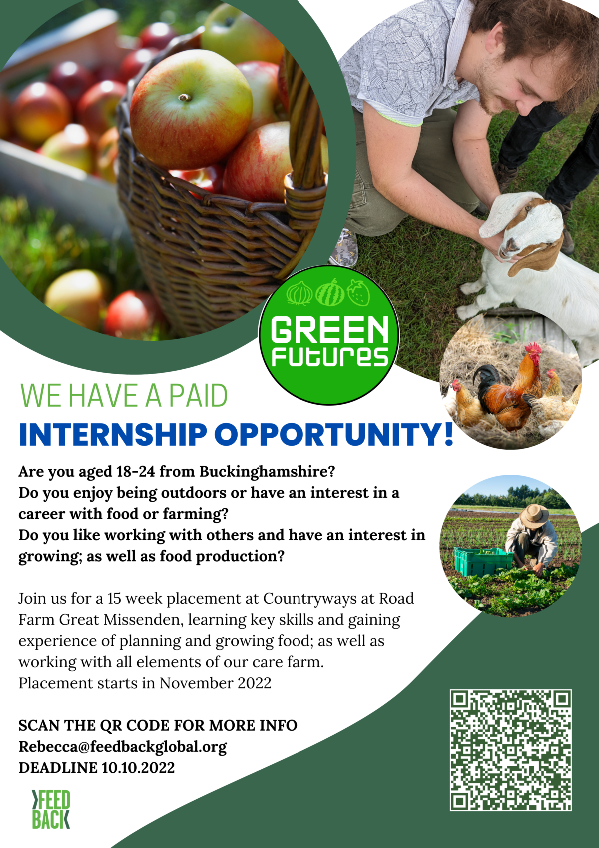 New Paid Farm Internship Opportunity Apply now! Countryways at Road